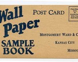 1927 Montgomery Ward Postcard Mail This Card Today Wall Paper Sample Cat... - $17.82