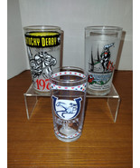 Lot of 3 Kentucky Derby Churchill Downs Glasses 1975, 1990, 2017  - $15.88