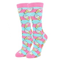 Ice Cream Socks Fun Novelty Pink One Size Fits Most 4 - 10 Dress Casual ... - £9.06 GBP