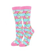 Ice Cream Socks Fun Novelty Pink One Size Fits Most 4 - 10 Dress Casual ... - £9.07 GBP