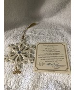 Lenox 2001 China Snowflake Christmas Ornament Limited Edition COA 24KT G... - £46.66 GBP