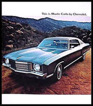 1970 Chevrolet Monte Carlo Original Brochure - $15.81