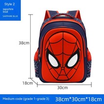Disney Spiderman School Bag Captain America Children 3d Cute Design Anime Figure - £27.61 GBP