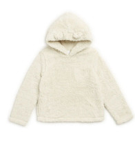 Nwt Harper Canyon Kids&#39; Fluffy Faux Fur Hoodie In Ivory Egret Size 8 - £8.87 GBP