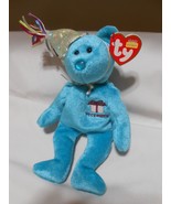 Ty Beanie Babies Vintage Retired 2002-DECEMBER  Bear with hat Birthday E... - $8.42