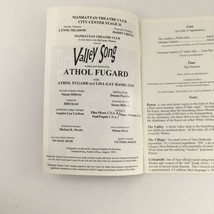 1995 Manhattan Theatre Club Stage II &#39;Valley Song&#39; Athol Fugard, Lisa Ha... - £11.20 GBP
