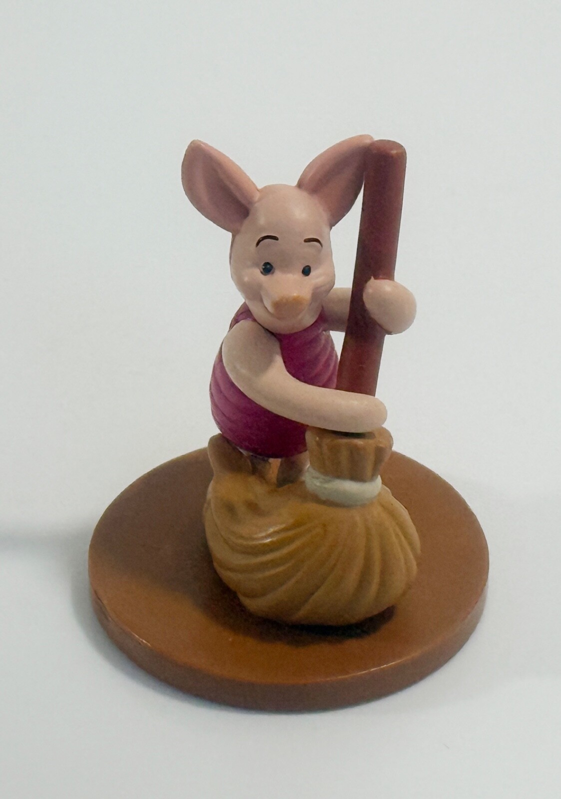 Disney Store Ltd London Piglet sweeping the floor  PVC Figure Cake Topper - $3.95