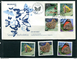 Brazil 1979 FDC Moths Cover+3 stamps 11443 - £4.66 GBP