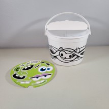 Halloween Bucket Mummy White w/ Frankenstein Stickers 2023 McDonalds Happy Meal - £7.16 GBP