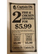 1987 Captain D’s Seafood Restaurant Vintage Print Ad Advertisement  pa21 - $8.90