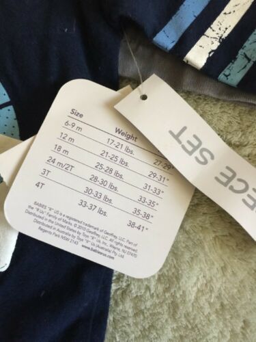 NEW Babies R Us Boys Navy Blue Basketball Long Sleeve Shirt Gray Pants 2T Item image 8