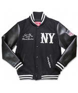 NLBM Negro Leagues Heritage Wool Baseball Jacket Black Yankees - £137.48 GBP