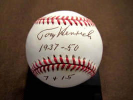 Tommy Henrich 1937-50 7+15 Ny Yankees Signed Auto Vintage Oal Game Baseball Jsa - £119.06 GBP