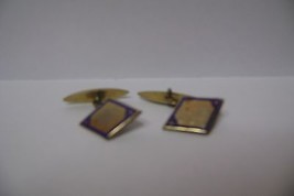 vintage enamel cufflinks - £50.68 GBP