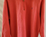 Polo Ralph Lauren Red Pullover 1/4 Zip Sweater Mens Size XLT Cotton - $23.75