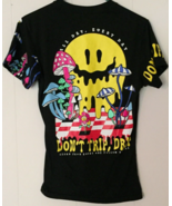 Weekend Warrior t-shirt women size S black &quot;Don&#39;t Trip Drip&quot; mushrooms - £8.69 GBP