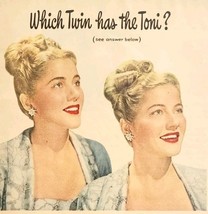 Toni Home Hair Perm Creme Cold Wave 1948 Advertisement Beauty Products D... - $24.99