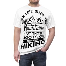 Unisex Hiking Tee: Motivational Mountain Quote Print - £31.48 GBP+