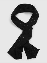 New Gap Kids Girl Clear Rhinestone Black Knit Cashmere-Like Scarf One Size - £12.68 GBP