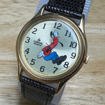 Lorus Disney Quartz Watch V516 Unisex Gold Tone Goofy Run Backwards New ... - $56.99