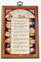 Vintage Rules For The Bar 1980 Hallmark Cards Inc Wood Plaque Sign Drinks - $22.23