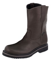 Mens Brown Work Boots Leather Slip Oil Resistant Lightweight Soft Toe Si... - $82.14 CAD