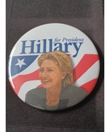 Hillary Clinton For President 2008 Democrat Political Pinback Button  - £6.01 GBP