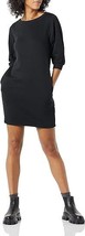 Amazon Essentials Women&#39;s Black Fleece Blouson Sleeve Sweatshirt Dress -... - $16.46