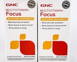 GNC Multivitamin Focus 120ct Lot of 2 BB09/24 100mgg Caffeine - £17.46 GBP