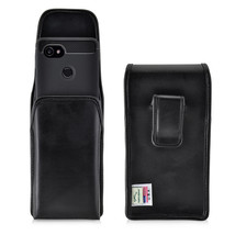 Google Pixel 2 XL Belt Case Fits Slim Case Vertical Black Leather Belt Clip - £30.25 GBP