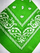 CLASSIC PAISLEY FARMER GRASS GREEN FARM LAND BANDANA HEAD WRAP SCARF HAN... - $73.08 MXN