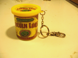 Vintage Collector&#39;s Lincoln Logs Keychain With 22 Mini Pieces Complete! - £5.45 GBP