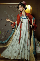 Chinese Hanfu Dress, Tang Costume, Vintage Embroidered Clothing - £55.95 GBP