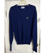 Vintage Izod LaCoste 1970&#39;s Men&#39;s Sweater pullover cable knit alligator ... - £23.14 GBP