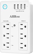 WiFi Surge Protector with 4 USB Ports(4.8A/24W Total), 6-Outlet Extender... - $25.96