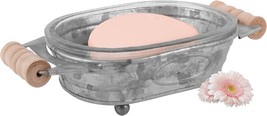 Autumn Alley Galvanized Farmhouse Soap Dish For Bathroom – Fun Kitchen Soap Tray - £25.16 GBP