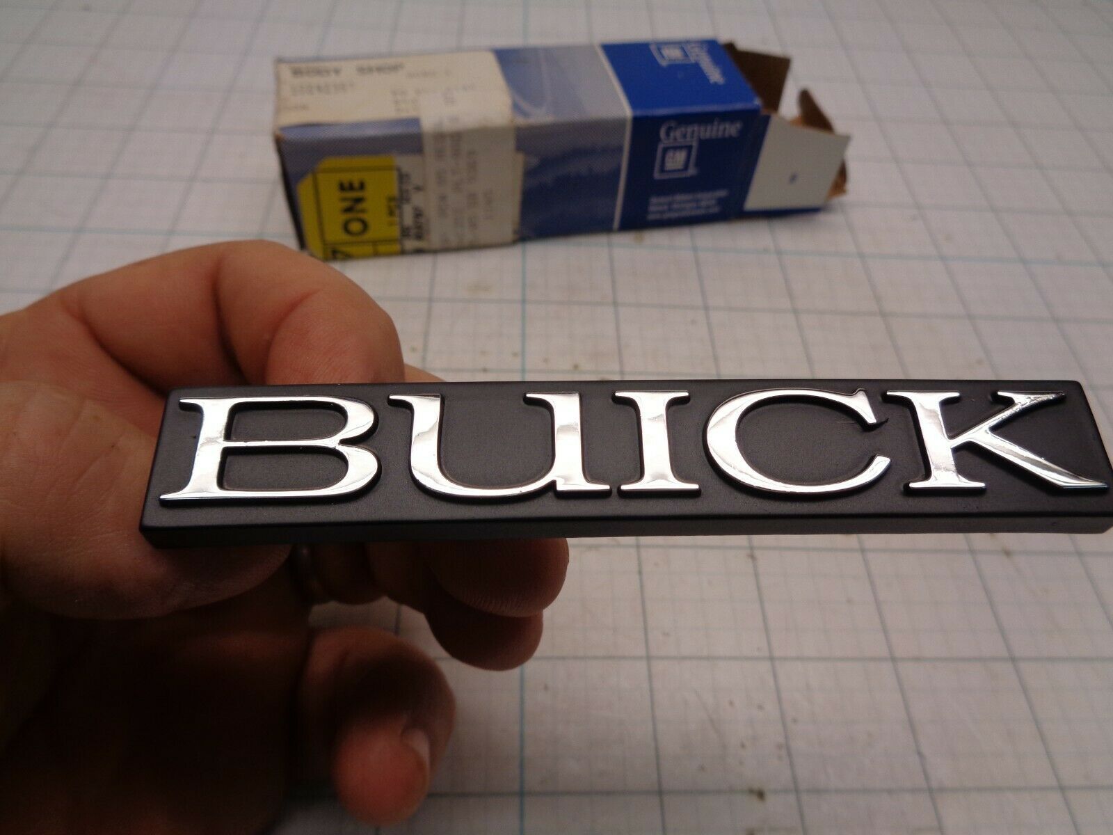 GM 10242357 Name Plate Emblem BUICK for Front Grill OEM NOS - Other Car ...