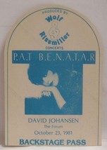 PAT BENATAR - VINTAGE 1981 ORIGINAL CONCERT TOUR CLOTH BACKSTAGE PASS **... - £24.18 GBP