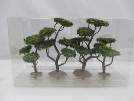 4 Cyprus Trees 2 @ 6&quot; 2 @ 4&quot; Great for HO S or O Scale Never Used. - £15.59 GBP