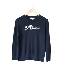 Kate Spade Broome Street Meow Embroidered Wool Blend Sweater  Black Size XXSmall - £23.37 GBP