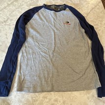 Mossy Oak Shirt Men&#39;s Size L Long Sleeve Thermal Shirt Gray Blue - $11.04