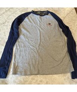 Mossy Oak Shirt Men&#39;s Size L Long Sleeve Thermal Shirt Gray Blue - £8.74 GBP