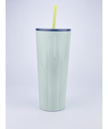 Starbucks 24 oz Pastel Green Insulated Cold Cup With Straw Lid New Tumbl... - £22.73 GBP