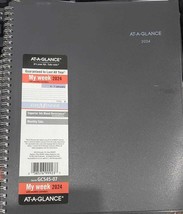 AT-A-GLANCE DayMinder 2024 Weekly Monthly Planner Gray Large 8 12 x 11 -... - $29.69