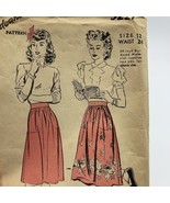 Vintage 50’s Sewing Pattern Half Apron Size 12 Waist 24 Advance Unprinted - £11.16 GBP