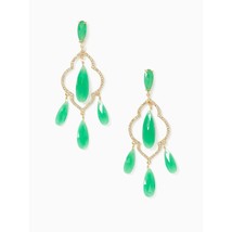 Kate Spade Lantern Gems Chandelier Drop Dangle Earrings Green - $49.49