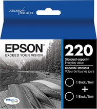 Epson 220 Durabrite Ultra Ink Standard Capacity Black Dual Cartridge Pac... - £28.48 GBP