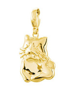 Charming Animals® Cat Charm in 14K Yellow Gold or Sterling Silver - £60.19 GBP+