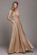 A-Line Glitter Dress with Side Zip for Bridesmaids &amp; Prom - £58.97 GBP