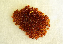 One Package of 400 Craft Amber Gold Acrylic 1/8&quot; Wide Disc Beads -Free S... - €3,92 EUR